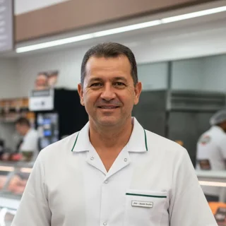 Beto, professor das aulas de Açougue da Academia de Perecíveis